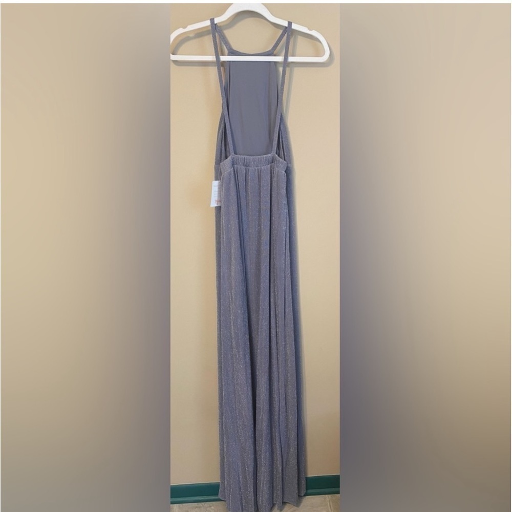 Show Me Your Mumu NWT Amanda Dancing Queen Shine Smoke Gray Sparkle Maxi Dress S - Picture 10 of 17